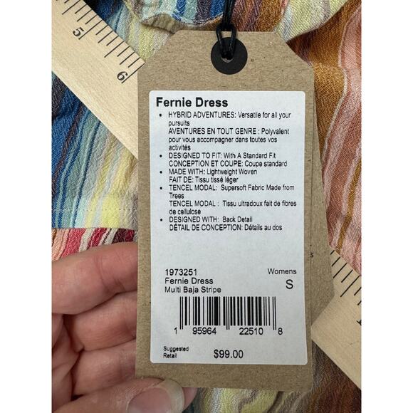 Prana Striped Sleeveless Summer Dress S Beachy Fernie Oversized Boho Coverup - Picture 7 of 16